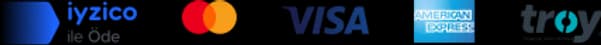 iyzico güvenli ödeme — Visa, Mastercard, Troy